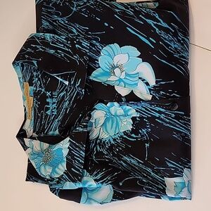 ALEX MARIE Vibrant Long Sleeve 14W BUTTON DOWN SHIRT Wrinkle Free stretch